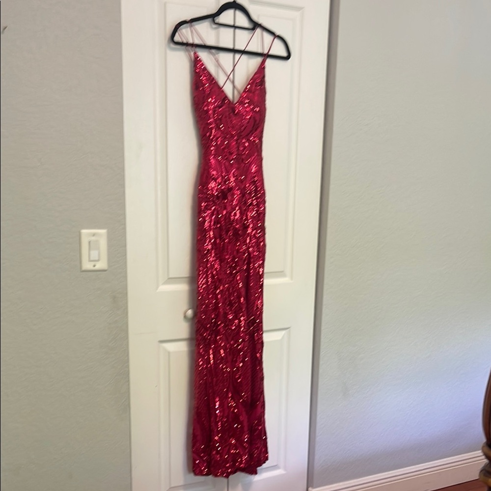 B Darlin Sparkling Red Dress